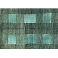 thumbnail image 1 of Ahgly Company Indoor Rectangle Abstract Light Blue Modern Area Rugs, 2' x 4', 1 of 4