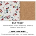 thumbnail image 2 of SKYSONIC Red Blue Floral Pattern Printed Square Ceramic Coaster for Drinks with Cork Base for Coffee Cups Place Mats for Home Decor Set of 4 Pieces, 2 of 4