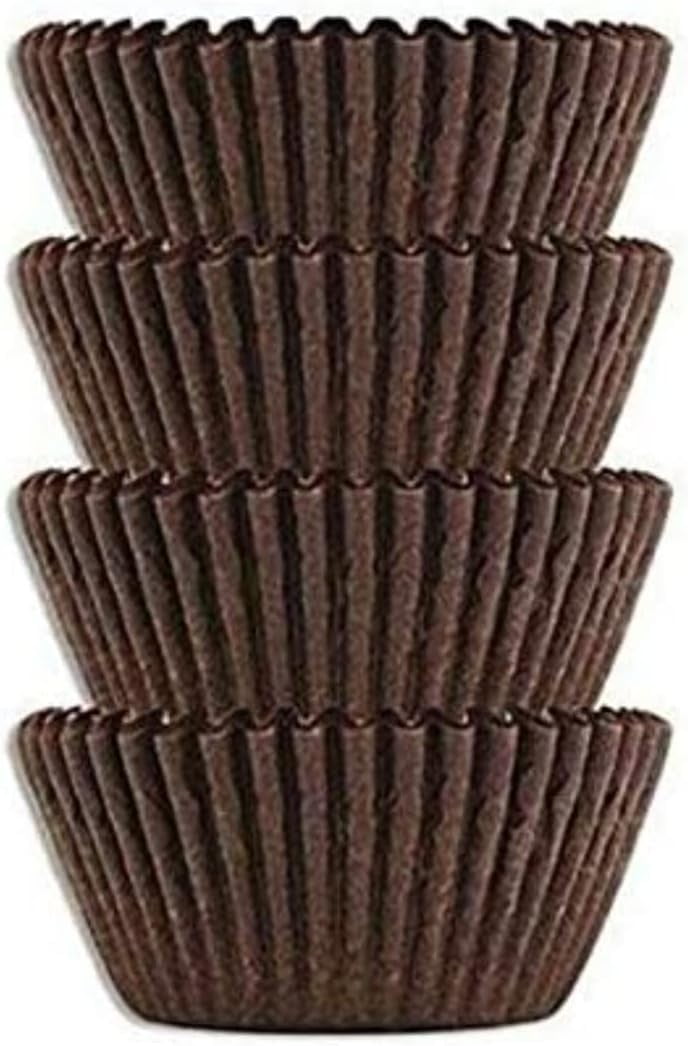 No.5 Glassine Paper Candy Cups 200Count Brown baking cups Chocolate Peanut Butter Baking Liners