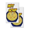 thumbnail image 4 of A-frame Sidewalk Hot Soup 24" x 36" Double Sided A-Frame Sidewalk Sign, Includes 2 Installed Vinyl Decals | Foldable Portable White Signicade Sandwich Board Signs, 4 of 5