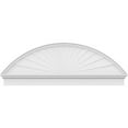 thumbnail image 3 of Ekena Millwork 64"W x 22-7/8"H x 2-3/4"P Segment Arch Sunburst Architectural Grade PVC Combination Pediment, 3 of 7