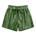 thumbnail image 3 of Pounoo Women's Shorts Drawstring Bow Satin Casual Bottoms Party Night Style Lightweight Shiny Relaxed Fit Gift, 3 of 6