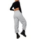 thumbnail image 5 of Pantalones deportivos para mujer Bolsillo con cordón elástico de cintura alta de color sólido XBTCLXEBCO pantalones, 5 of 6