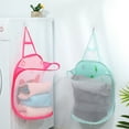 thumbnail image 4 of Hanging Laundry Hamper 2 Pack Mesh Laundry Basket Foldable Hamper Collapsible Dirty Clothes Hamper Wall Mounted Storage Bag, Mesh Hanging Laundry Hamper Basket, Over-The-Door Mesh Hamper, 4 of 9