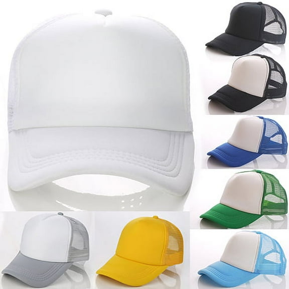 Unisex Attractive Baseball Cap Trucker Mesh Blank Visor Adjustable Sun Hat