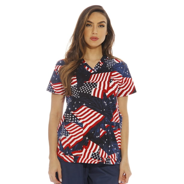 Dreamcrest Dreamcrest Women's Scrub Tops / Holiday Scrubs / Nursing