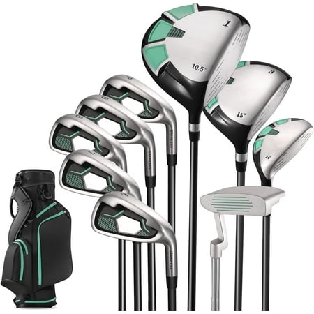 Naipo Golf Club Set 9 Piece Complete Golf Set for Right Handed with Stand Bag and 3 Bonus Head Covers