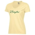 thumbnail image 2 of Women's  Gold Baylor Bears Script Logo Comfort Wash V-Neck T-Shirt, 2 of 3