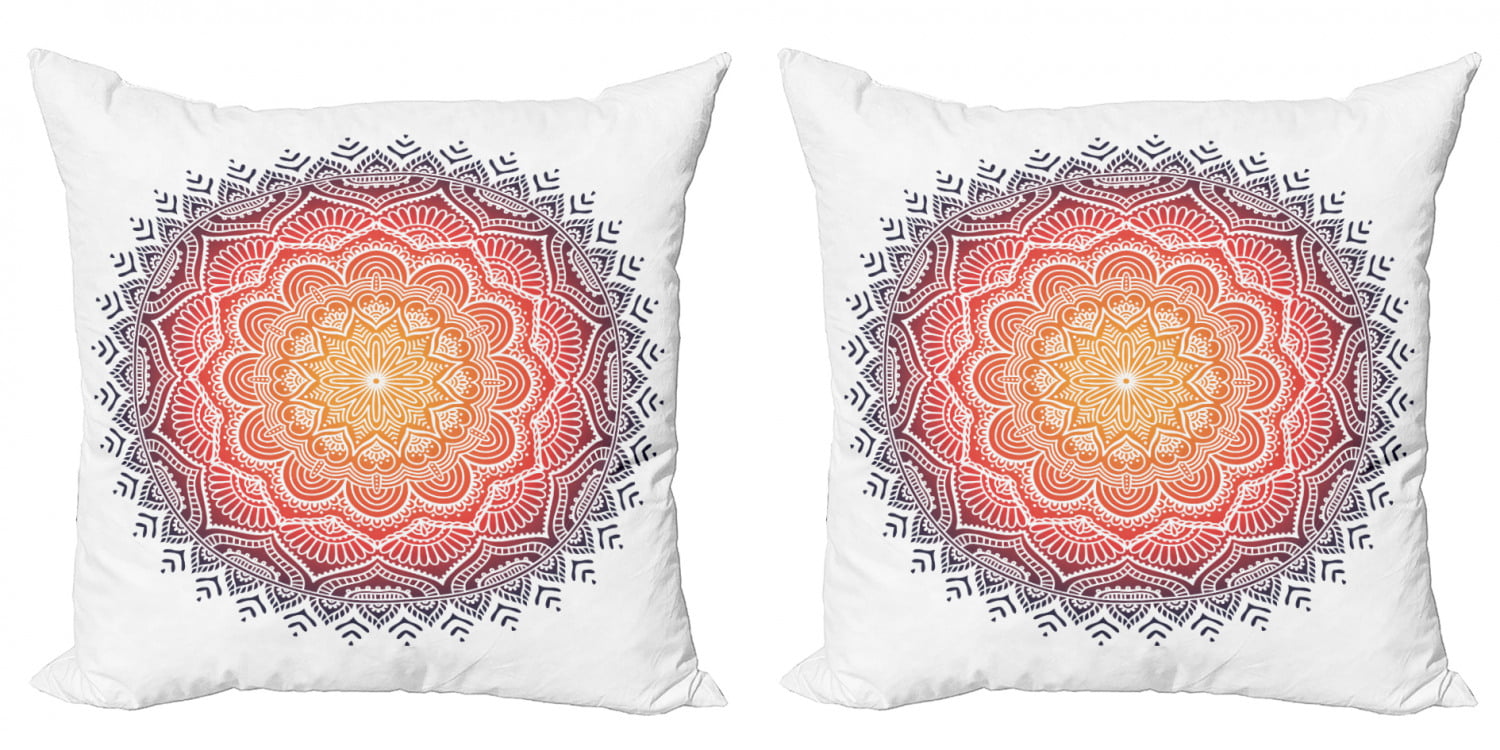 Phantoscope Pack of 2 New Living Series Gradient Petals Double Side Print Decorative Throw Pillow Case Cushion Cover 45 x 45 cm 18 x 18 inches Green
