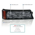 thumbnail image 3 of Spec-D Tuning Smoke Lens Bumper Lights Compatible with 2003-2007 Chevy Chevrolet Silverado 1500 2500 3500, Avalanche, L+R Pair Assembly, 3 of 7