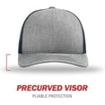 thumbnail image 2 of richardson unisex 112 trucker adjustable snapback baseball cap split one size fits most, 2 of 6
