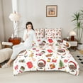 thumbnail image 4 of Homewish Kawaii Santa Claus 2pcs Bedding Comforter Set for Boys Girls,Merry Christmas Twin Comforter Sets,Xmas Gingerbread Man Breathable Bedding Set,Breathable Home Decor,Reversible, 4 of 8