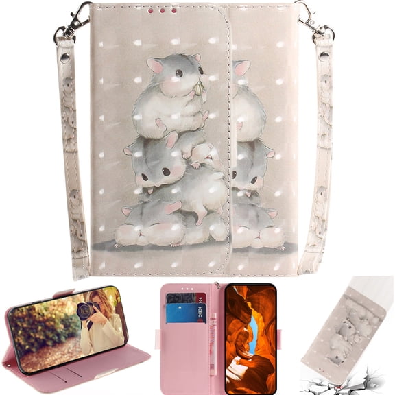 Flip Folio Card Holder Kickstand Case for iPhone 16E, iPhone 15/16/17 Pro Max, 17 Air, Shockproof Full Body Protective Wallet Cover with Stand & Card Slot