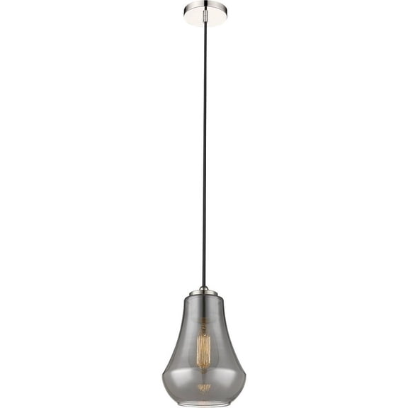 490-1P-PN-G573-7-LED-Innovations Lighting-Fairfield - 1 Light Mini Pendant In Industrial Style-10.5 Inches Tall and 7 Inches Wide Polished Nickel