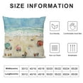 thumbnail image 5 of Autua Beach Scene Graphic Decorative Pillow Cover for Home Couch Living Room Sofa - Summer Theme Printed on Both Sides - Durable Cotton Linen Fabric - 1PC 12x12in, 5 of 5