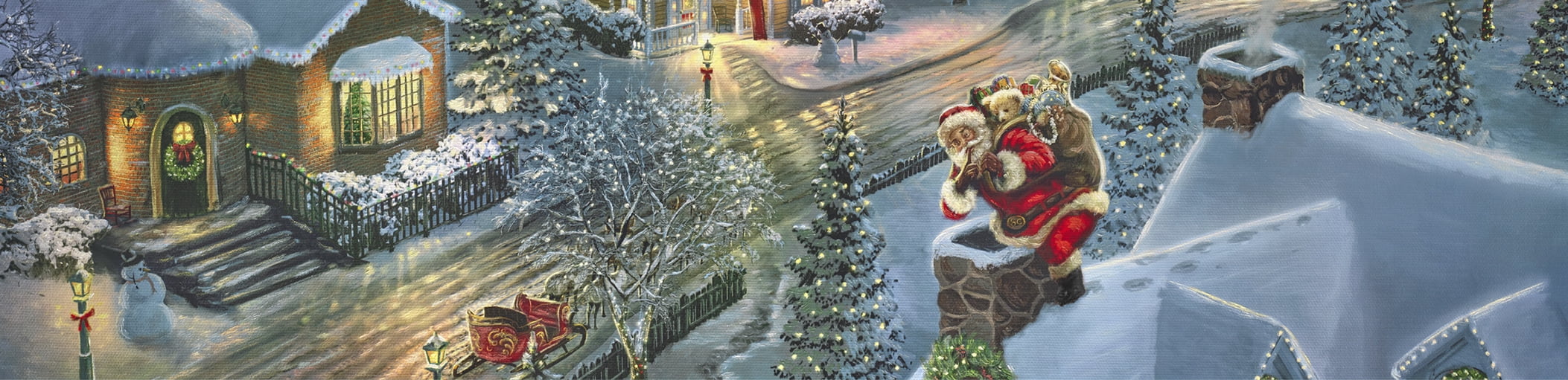 Ceaco Santa's Silent Night (Thomas Kinkade) Kathryn Selbert 300 Piece Interlocking Jigsaw Puzzle