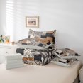 thumbnail image 6 of Homewish Retro Boho Mandala 7-Piece Twin Bedding,Patchwork Geometric Bedding Comforter Set,Brown Gray,Light Gray Reversible, 6 of 8