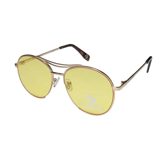 Converse Men Gold Metal Fashion Aviator Sunglass Yellow Gradient Lens H100