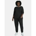 thumbnail image 5 of Terra & Sky Women's Plus Fleece Jogger Sweatpants, Size 0X-5X, 5 of 5