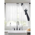 thumbnail image 3 of Giraffe Showering Sheer Curtains 54 Inches Length 2 Panels Set, Window Sheer Curtains for Living Room/Bedroom, Modern Abstract Art Funny Animals Light Filtering Rod Pocket Curtain 52''x54''x2, 3 of 8
