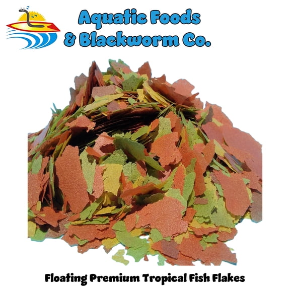 Aquatic Foods Tropical Fish ALL Purpose Flakes, Premium Tropical Fish Foods - 1/4-lb