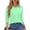 10# Mint Green, variant on Qwertyu Women's Polo Shirts 3/4 Sleeve Cotton Collared T Shirt Golf Shirt Business Casual Tee Uniform Tops 3-Button Green XL
