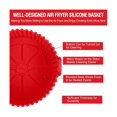 thumbnail image 4 of Air Fryer Silicone Lining, Silicone Air Fryer Lining Plug-In, Silicone Basket Bowl Pot, Reusable Ba, 4 of 5