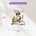 thumbnail image 4 of Welcome Border Collie Back to School Vintage Retro Acrylic Round Ornament Borders Dog Lovers Gifts Idea Home Tree Decor - 02012, 4 of 4