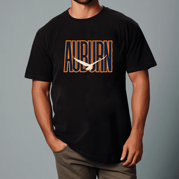 Auburn City Football Fan Game Day Gear College Sports Team Unisex T-Shirt V10158, up to size 5XL