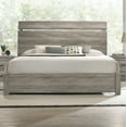 thumbnail image 3 of Roundhill Furniture Floren Transitional Bedroom Set, 5 Piece, Weathered Gray Wood, 3 of 13