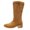 Khaki, variant on Women’s Embroidered Western Mid Calf Boots, Soft Shaft Chunky Heel Midsole Boots, Fashion Winter Cowboy Style Boots for Women White 6.5