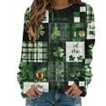 thumbnail image 3 of Uootdi Oversized St. Patrick's Day Sweatshirt for Women Y2k Casual Cute Graphic Pullover Tops Lucky Irish Shamrock Crewneck Long Sleeve Shirts Gift, 3 of 5