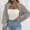 Gray, variant on Women's Cropped Cardigan Sweater Long Sleeve Open Front Crochet Knit Shrug for Women Fall Cardigans