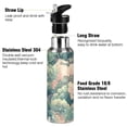 thumbnail image 3 of Yayeee 20oz Insulated Water Bottle Double Wall Stainless Steel with Flip Straw Lid, Floral Forest Pattern, 3 of 7