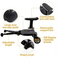 thumbnail image 4 of Toddlers Stroller Board Attachment Baby seat with Detachable - 2 in1 Sit and Stand up Buggies and Prams Toddler to Ride - Black, 4 of 8