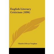 English Literary Criticism (1896) Paperback
