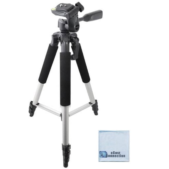 57" Inch Pro Series Aluminum Camera Tripod For Canon, Nikon, Sony, Samsung, Olympus & Pentax Cameras eCostConnection Microfiber Cloth