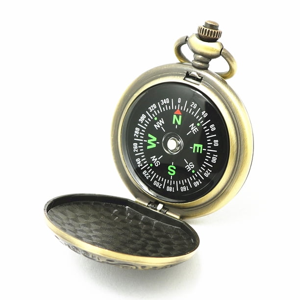 Pocket Watch Compass Navigation Metal Portátil Retro Zinc Aleación