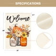 thumbnail image 7 of Sm:)e Thankful Mason Jar Pumpkin Floral Fall House Flag 28 x 40 Inch Double Sided, 7 of 7