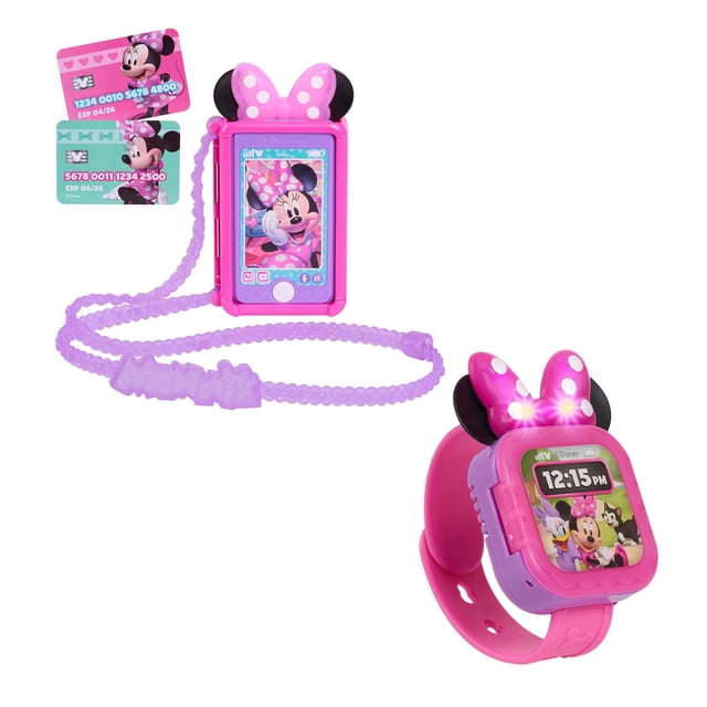 Pack de 2 Juguetes para Niña, Reloj y Teléfono Minnie Disney rosa Unitalla