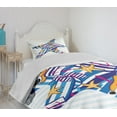 thumbnail image 4 of Ambesonne Starfish Quilted Bedspread Set 2 Pcs, Cartoon Sea Star, Twin Size, Multicolor, 4 of 6