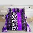 thumbnail image 2 of Castle Fairy Kids Animal Print Patchwork Twin Comforter Sets,Abstract Stripes Bedding Set, 2 of 8