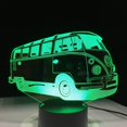thumbnail image 2 of XYCCA School Bus 3D Illusion XYCCA Table Lamp Night Light Touch Sensor 7 Colors Change Effect Holiday Gifts, 2 of 3