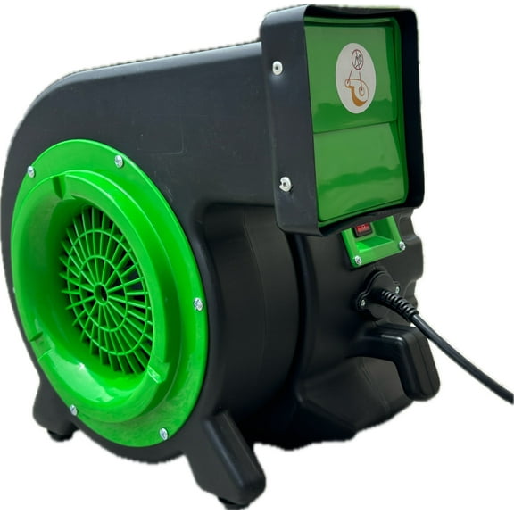 JumpOrange Bounce House Air Blower 1HP for Inflatables Bouncy Castle and Slides Commercial Cyclone Fan for Indoor and Outdoor Use
