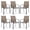 Brown, variant on Vicllax Outdoor Dining Chair Patio Chairs Stacking Metal Modern for Deck Garden, Set of 2, Brown