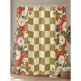 thumbnail image 4 of Shower Curtain Japanese Style Flowers Bathroom Curtains with Hooks, Waterproof Fabric Harmony Yellow Buffalo Plaid Bath Shower Curtains Set for Bathroom Bathtubs Decor 72x72 Inch, 4 of 8