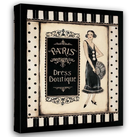 Kimberly Poloson 36x44 Gallery Wrapped Canvas Wall Art Titled - Paris Dress Boutique