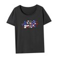 thumbnail image 4 of Camiseta de mujer de verano casual simple ajuste regular camiseta básica para ir de compras deportes SG, 4 of 7