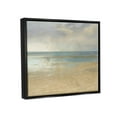 thumbnail image 3 of Stupell Coastal Sandy Sunlit Beach Landscape Painting Black Floater Framed Art Print Wall Art, 3 of 9