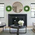 thumbnail image 6 of Spring Wreath 18 Inch Artificial Boxwood Front Door Green Farmhouse Wreath, 6 of 6